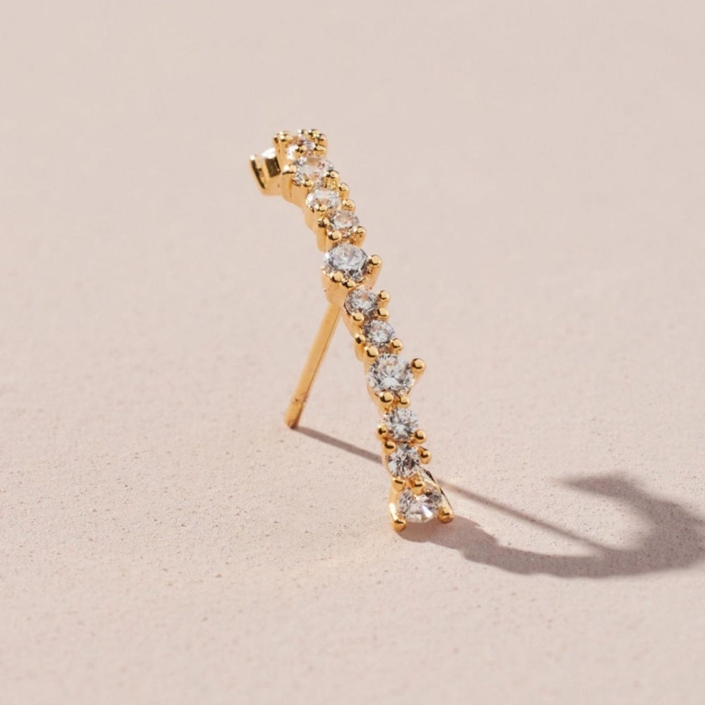 Anthropologie Linear Crystal Earrings - Picture 2 of 7
